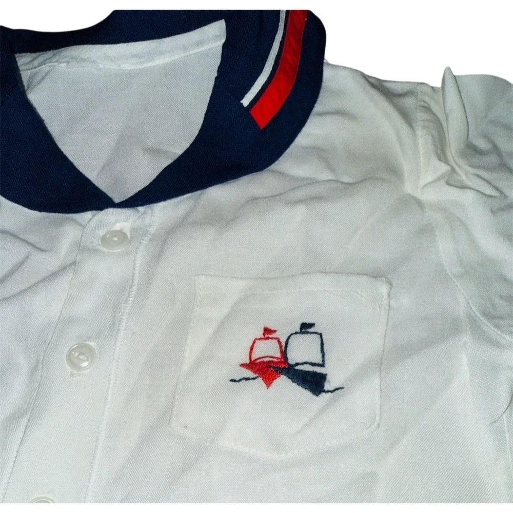 Vintage Petit Ami baby‎ Boys Nautical Sailor Outfit Set Shirt & 2 Shorts 12-18M